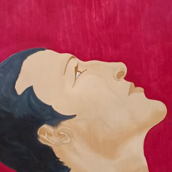 Malarstwo zatytułowany „LE REGARD” autorstwa Paloma Sainz-Aja Aparicio, Oryginalna praca, Olej Zamontowany na Inny sztywny p…