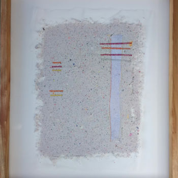 Arte tessile intitolato "abstracto-4-con-mar…" da Verónica Palomeque Ciganda, Opera d'arte originale