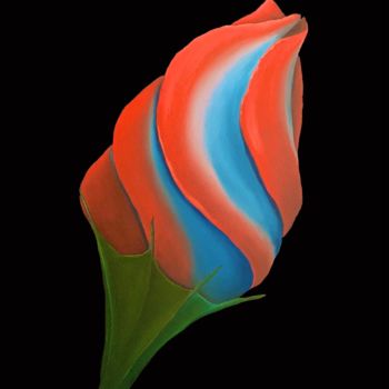Картина под названием "Rose ice cream on b…" - Kirill Parshenkov (Cyril Black), Подлинное произведение искусства, Масло Уста…