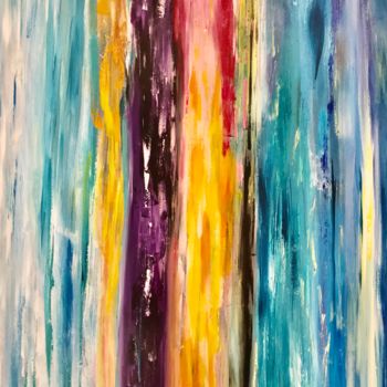 Painting titled "Vertical" by Pame, Original Artwork, Acrylic