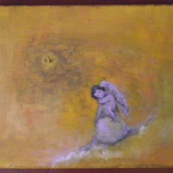 Ζωγραφική με τίτλο "petit ange" από Pamela Gerard, Αυθεντικά έργα τέχνης, Παστέλ