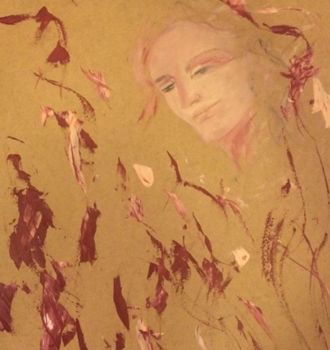 Painting titled "automne" by Pamela Gerard, Original Artwork, Acrylic