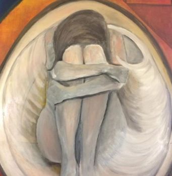 Картина под названием "Away, Parfois" - Pamela Gerard, Подлинное произведение искусства, Масло