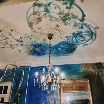 제목이 "peindre un plafond…"인 미술작품 Pamela Gerard로, 원작, 아크릴