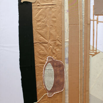 제목이 "Ochre Still Life :…"인 콜라주 Pamela Rys로, 원작, 콜라주