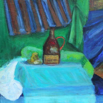 Painting titled "Still Life with a B…" by Pamela Rys, Original Artwork, Acrylic