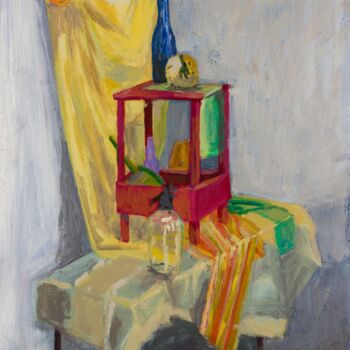 Painting titled "Still Life with a S…" by Pamela Rys, Original Artwork, Acrylic