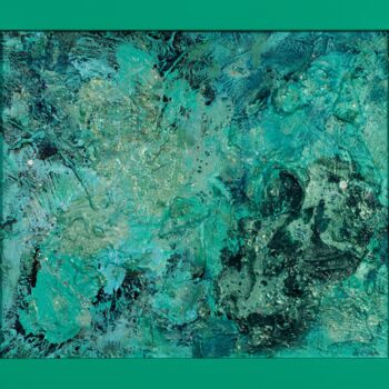 Pittura intitolato "Green Supernova : F…" da Pamela Rys, Opera d'arte originale, Acrilico