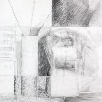 「Six Dimensions」というタイトルの描画 Pamela Rysによって, オリジナルのアートワーク, 木炭