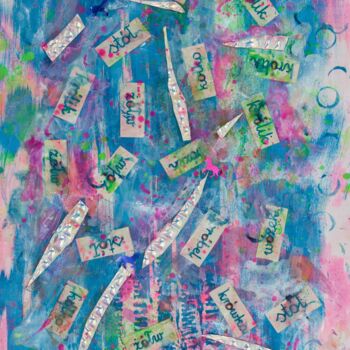 Collages titled "Potion of Dyslexic…" by Pamela Rys, Original Artwork, Acrylic