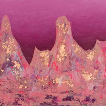 Картина под названием "Venusian Landscape" - Pamela Rys, Подлинное произведение искусства, Акрил