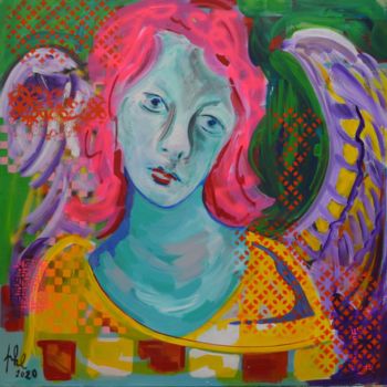 Pittura intitolato "angel 4" da Pamela Kenny-Levick, Opera d'arte originale, Acrilico