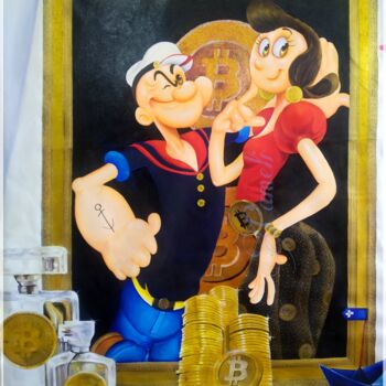 Painting titled "Photo on the dresser" by Pameli Kayal, Original Artwork, Screenprinting