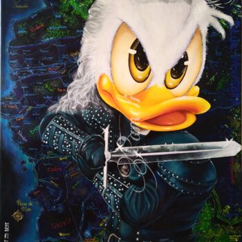 Pintura intitulada "The Duck of Rivia" por Pameli Kayal, Obras de arte originais, Acrílico