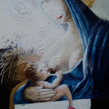 Malarstwo zatytułowany „Et si Marie.....” autorstwa Pampouille, Oryginalna praca, Akryl