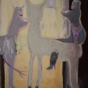 Malarstwo zatytułowany „Trio.” autorstwa Pampouille, Oryginalna praca, Akryl