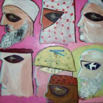 Painting titled "La Paix bordel !!!!" by Pampouille, Original Artwork, Other