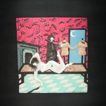 Текстильное искусство под названием "Maigret mène l'enqu…" - Pampouille, Подлинное произведение искусства, Чернила