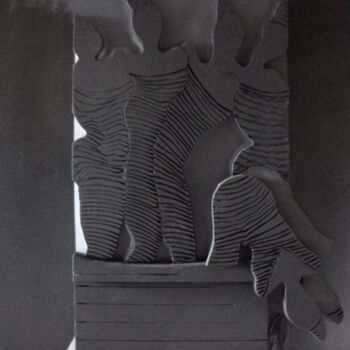 Peinture intitulée "Ciel, mon soulier.!" par Pampouille, Œuvre d'art originale, Acrylique