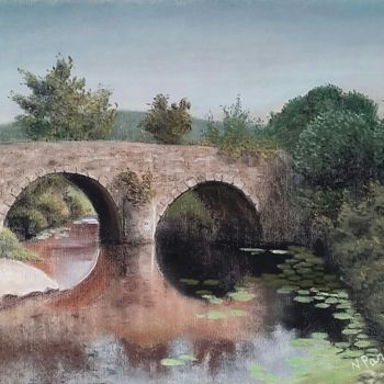 Malerei mit dem Titel "pont romain.jpg" von Nicolas Panardie, Original-Kunstwerk, Pastell