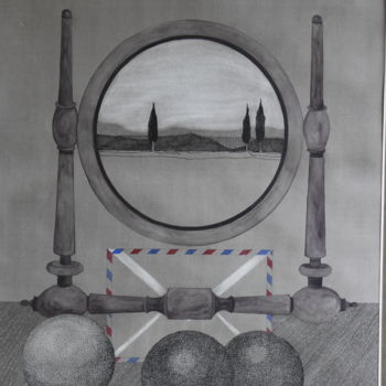 Dibujo titulada "Drei Kugeln" por Tatjana M. Pankau, Obra de arte original, Tinta
