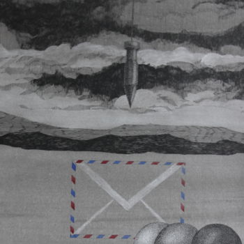Desenho intitulada "Lot mit drei Kugeln" por Tatjana M. Pankau, Obras de arte originais, Tinta