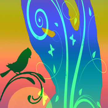 Digital Arts titled "Little Bird" by Panna Jain, Original Artwork, 2D Digital Work