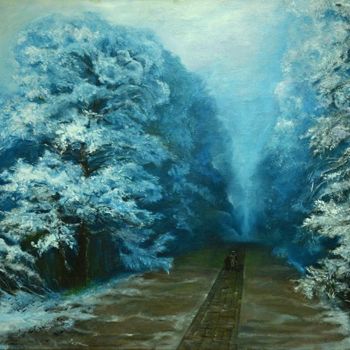 Painting titled "Winter by Aivazovsk…" by Pannochki.Art, Original Artwork, Oil