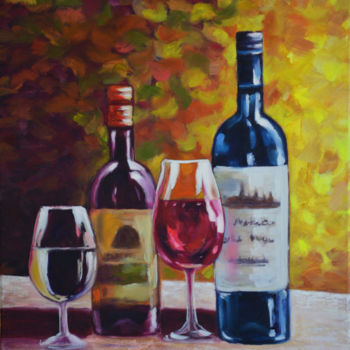 Painting titled "Wineglass.jpg" by Pannochki.Art, Original Artwork, Oil