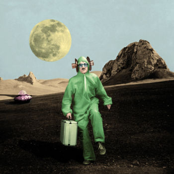 Digitale Kunst mit dem Titel "Astro boy" von Darek Orwat, Original-Kunstwerk, Fotomontage