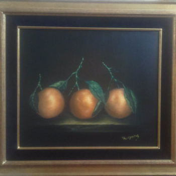 Schilderij getiteld "Oranges" door Panos Kotsomytis, Origineel Kunstwerk, Olie