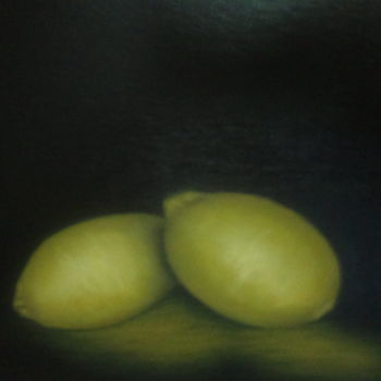 Pintura intitulada "citrons1" por Panos Kotsomytis, Obras de arte originais, Óleo