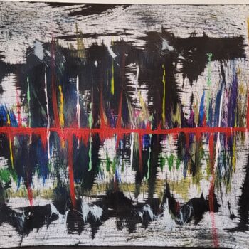 Peinture intitulée "Heart rate" par Paobel, Œuvre d'art originale, Acrylique