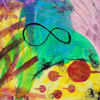 Pittura intitolato "Infinity world" da Paobel, Opera d'arte originale, Acrilico