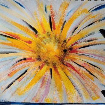 Peinture intitulée "Sun back" par Paobel, Œuvre d'art originale, Acrylique