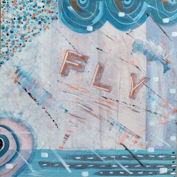 Painting titled "Fly" by Paobel, Original Artwork, Acrylic