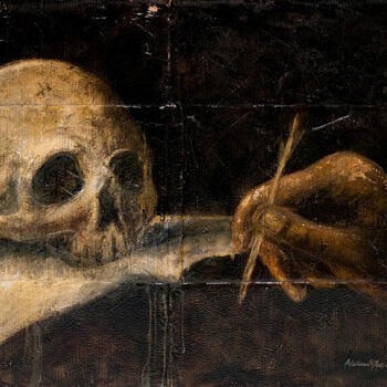 Pittura intitolato "San Girolamo" da Paola Alviano Glaviano, Opera d'arte originale, Olio Montato su Telaio per barella in l…