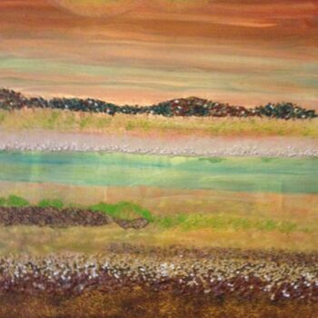 Painting titled "Savane à l’aube" by Paola Korga, Original Artwork, Acrylic