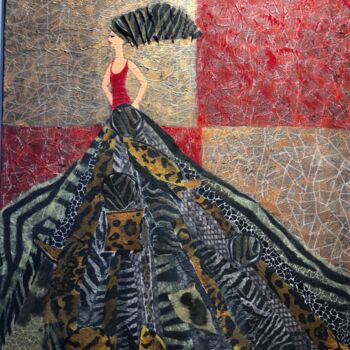 Pittura intitolato "La fille au grand b…" da Paola Korga, Opera d'arte originale