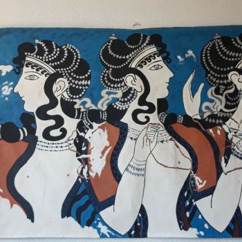 "la fresque : dames…" başlıklı Tablo Pino Didier tarafından, Orijinal sanat, Kavaviçe