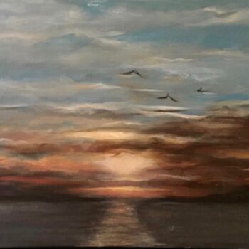 Painting titled "L'alba dell'Anno Nu…" by Paola Greco, Original Artwork, Acrylic