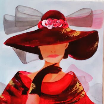 Peinture intitulée "Le chapeau" par Paola Hochlander, Œuvre d'art originale, Huile