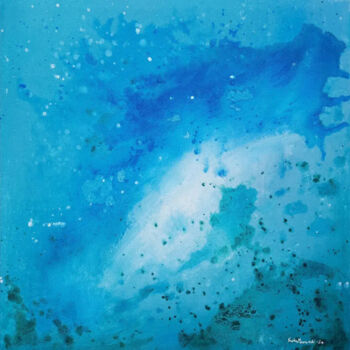 Peinture intitulée "Luce nel blu" par Paola Morandi, Œuvre d'art originale, Acrylique Monté sur Châssis en bois
