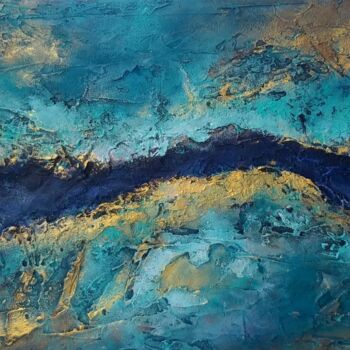 Картина под названием "River" - Paola Morandi, Подлинное произведение искусства, Акрил Установлен на Деревянная рама для нос…