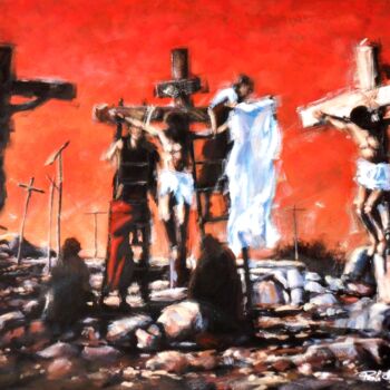 Painting titled "DEPOSIZIONE - 324.j…" by Paolo Benedetti, Original Artwork