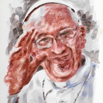 Painting titled "PAPA FRANCESCO 5 -…" by Paolo Benedetti, Original Artwork