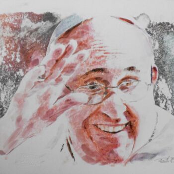 Pittura intitolato "Papa Francesco 3" da Paolo Benedetti, Opera d'arte originale