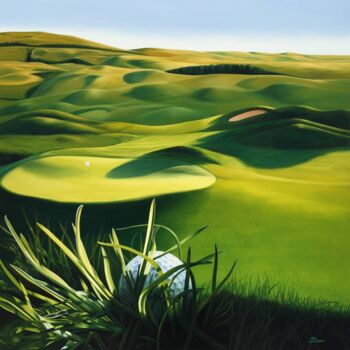 Картина под названием "Green" - Paolo Brugiolo, Подлинное произведение искусства, Масло