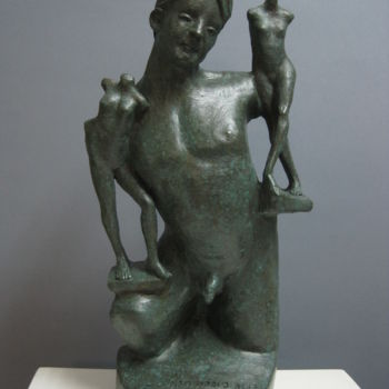 Sculpture titled "Il lungo addio alle…" by Paolo Camporese, Original Artwork, Terra cotta