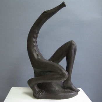Escultura intitulada "Belone sapiens 2" por Paolo Camporese, Obras de arte originais, Terracota